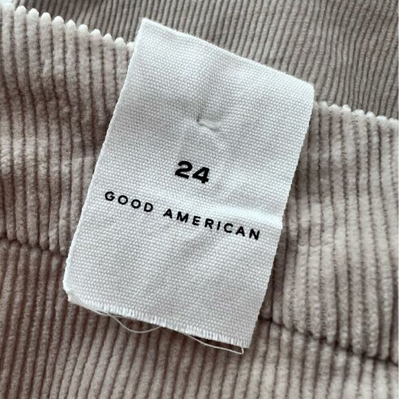 NWT Good American Good Classic Boot Corduroy Pants Cream Tan Stretch Plus Size - Picture 8 of 11